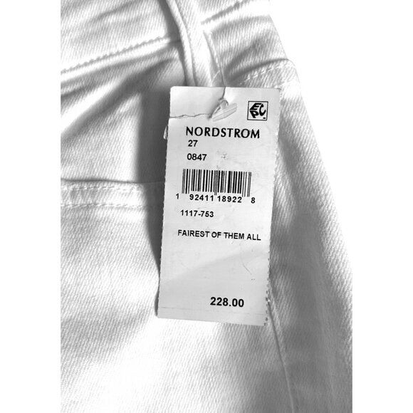 Mother Jeans The Hustler Ankle Fray Fairest of them all White 27 New With Tags - Picture 12 of 16